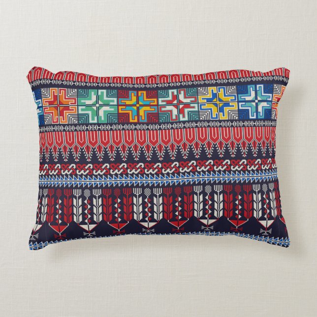 Seamless pattern design with traditional Palestini Accent Pillow (Front)