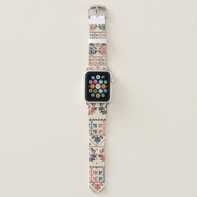 Seamless pattern design with traditional Palestini Apple Watch Band (Front)