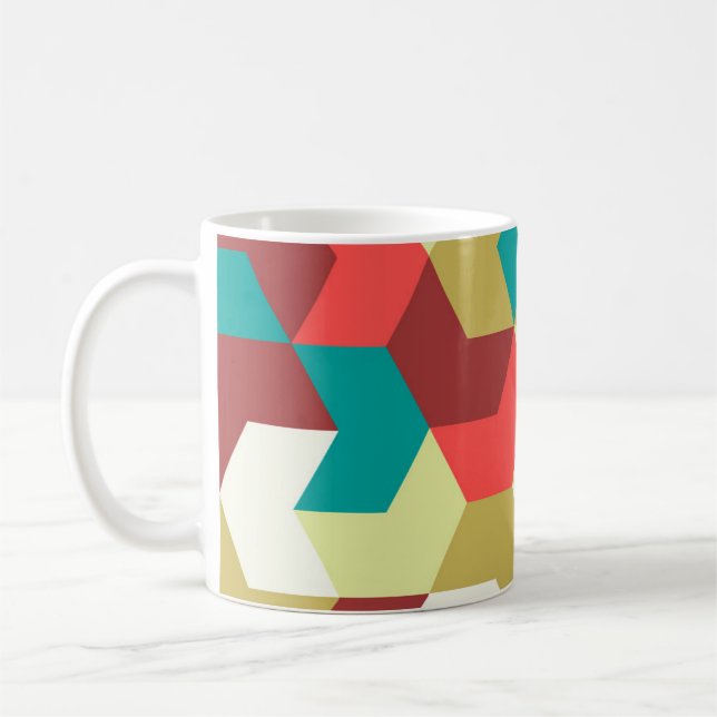 Seamless pattern. Endless background of geometric  Coffee Mug (Left)
