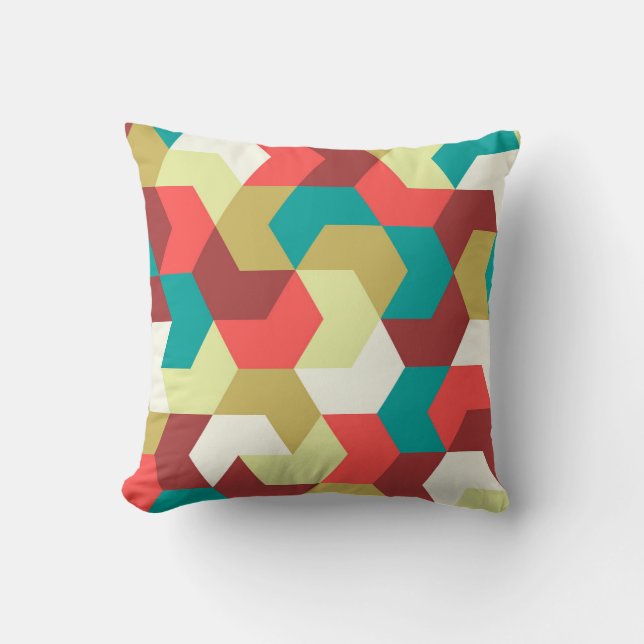 Seamless pattern. Endless background of geometric  Throw Pillow (Front)