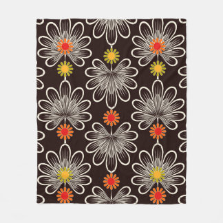 Seamless pattern graphic ornament. Floral stylish Fleece Blanket