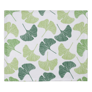 Seamless pattern Green ginkgo biloba  Duvet Cover
