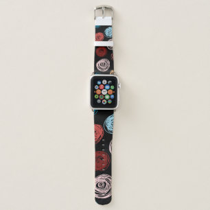 Seamless pattern hand drawn abstract dots. Backgro Apple Watch Band