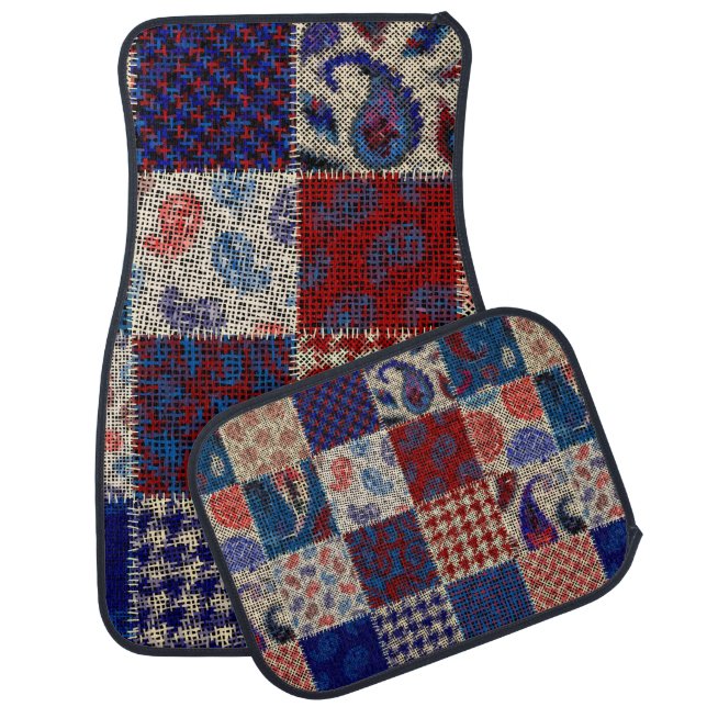 Seamless pattern. Imitation of a patchwork pattern Car Floor Mat (Set)