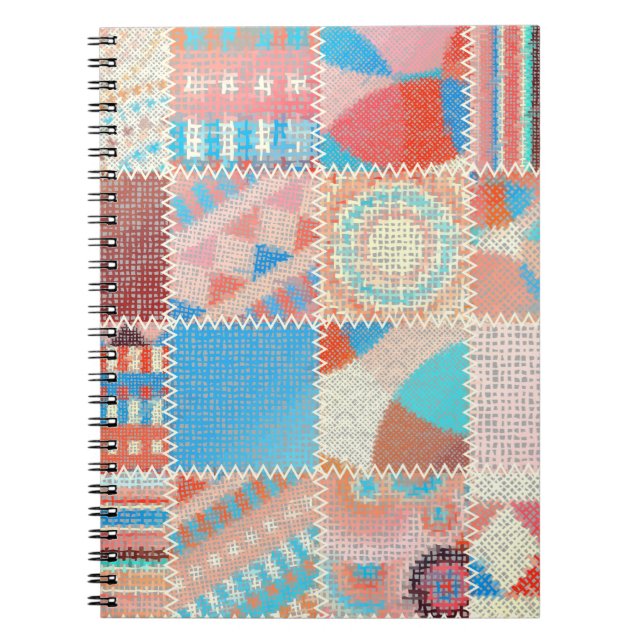 Seamless pattern. Imitation of a patchwork pattern Notebook (Front)
