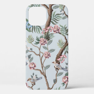 Seamless pattern in chinoiserie style with peonies iPhone 12 case