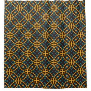 Seamless pattern in Indonesian batik style on the  Shower Curtain