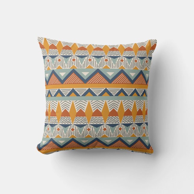 Seamless pattern in navajo style throw pillow (Front)