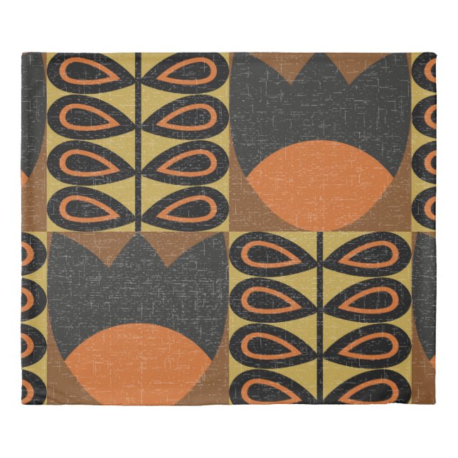 seamless pattern in scandinavian design style. Ret Duvet Cover (Front)