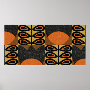 seamless pattern in scandinavian design style. Ret Poster