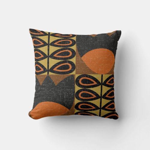 seamless pattern in scandinavian design style Ret Throw Pillow