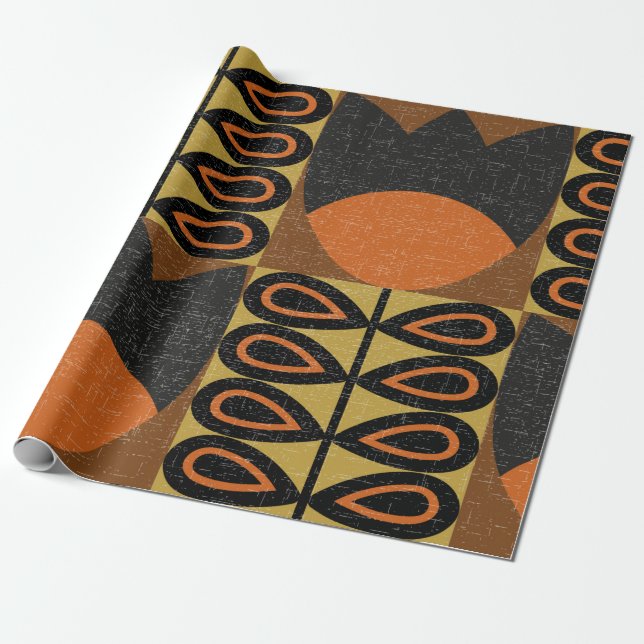 seamless pattern in scandinavian design style. Ret Wrapping Paper (Unrolled)