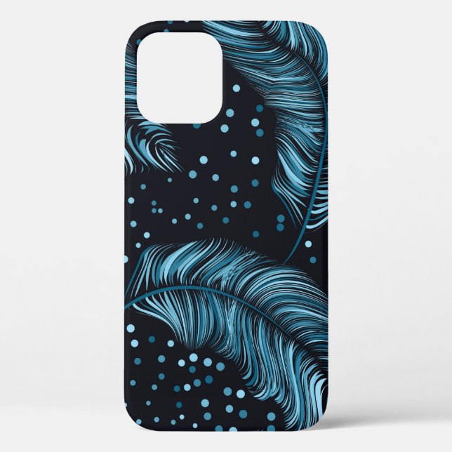 Seamless pattern, infinite texture. dark feather b Case-Mate iPhone case (Back)