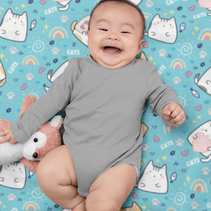 Seamless Pattern Kawaii Cute Cats Baby Blanket