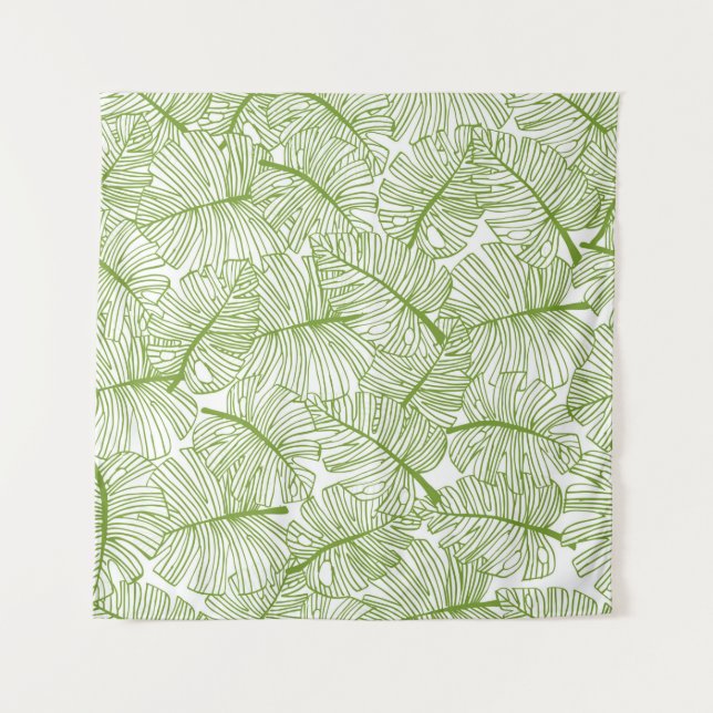 Seamless pattern Monstera leaves background. Flora Tapestry (Front)