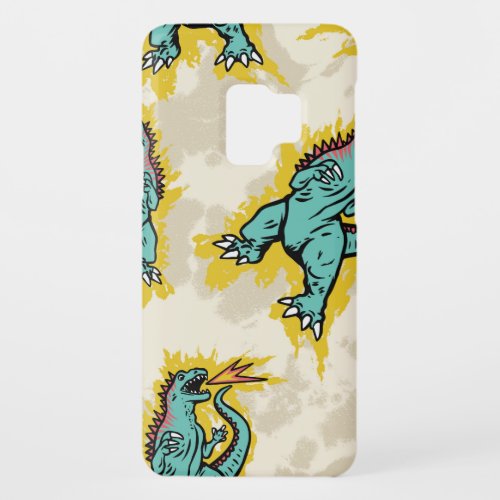 Seamless pattern of a Godzillas and tie dye backgr Case_Mate Samsung Galaxy S9 Case