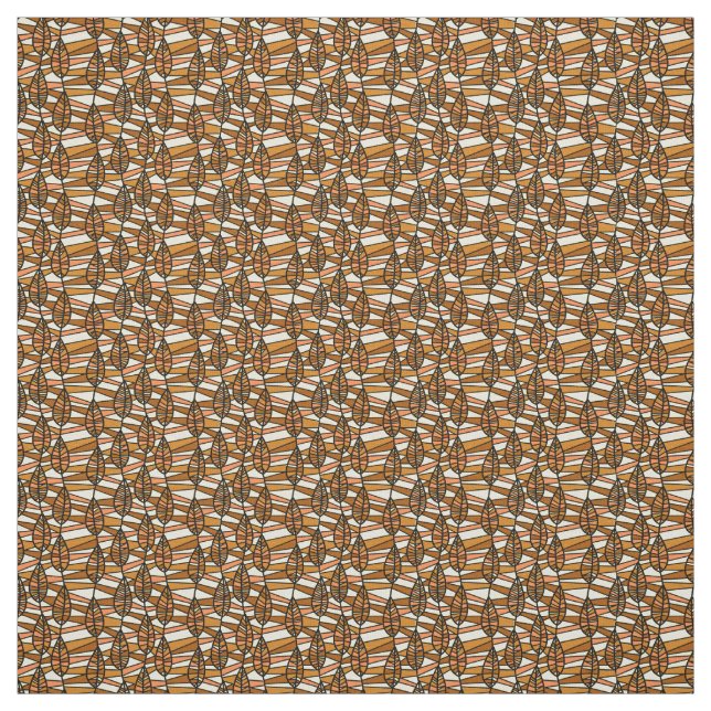 Seamless Pattern Of Autumn Leaves Fabric (Swatch)