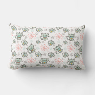 Seamless pattern of cat lumbar pillow