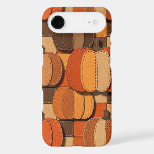 Seamless pattern of faux patchwork pumpkin iPhone 17 air case
