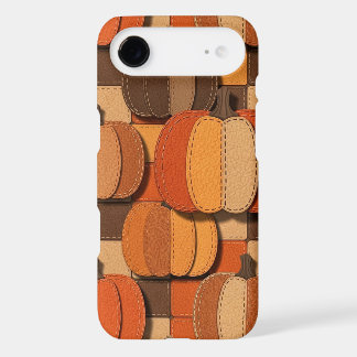 Seamless pattern of faux patchwork pumpkin iPhone 17 air case