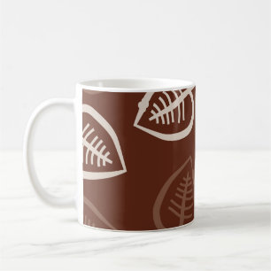 Seamless pattern of floral motif with leaves. Stri Coffee Mug