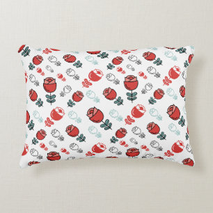 Seamless pattern of rose flowers accent pillow