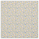 Seamless Pattern Of Summer Flowers On Gray Fabric