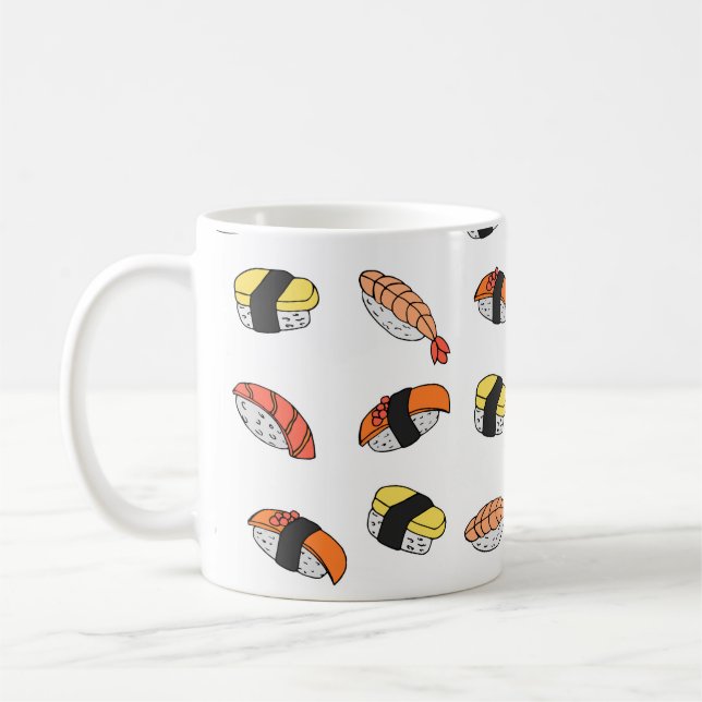 seamless pattern of Sushi Coffee Mug (Left)
