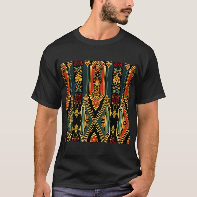 Seamless pattern of Thai temple architecture eleme T-Shirt (Front)
