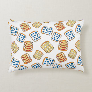 Seamless pattern of toast accent pillow