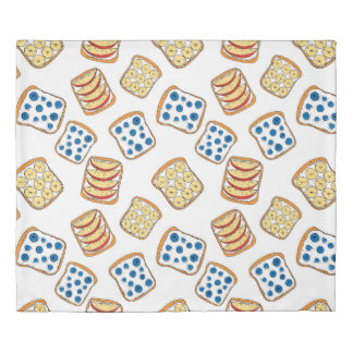 Seamless pattern of toast duvet cover