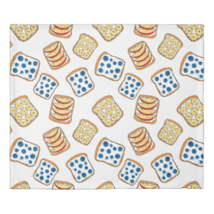 Seamless pattern of toast duvet cover