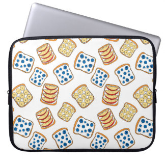 Seamless pattern of toast laptop sleeve