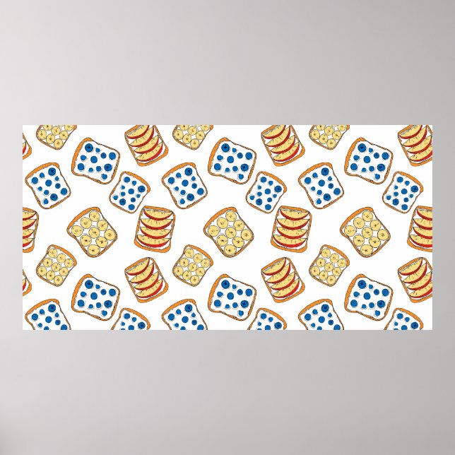 Seamless pattern of toast poster (Front)