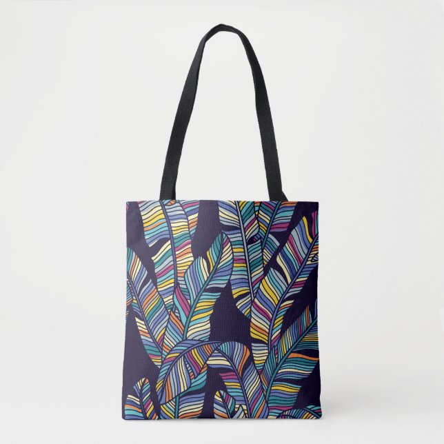 Seamless pattern of Tropical palms leaves Tote Bag (Front)