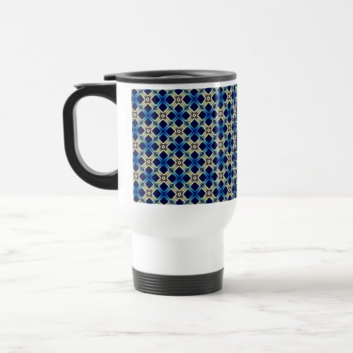 seamless pattern on thermal tumbler travel mug