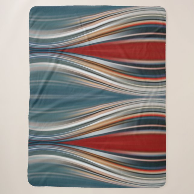 seamless pattern on throw fleece sherpa blanket (Front)