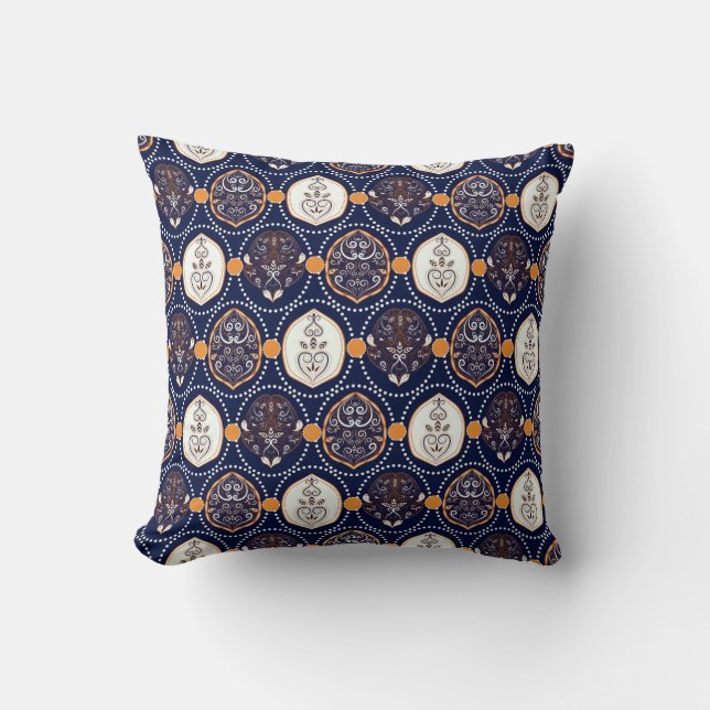 Seamless Pattern ornament floral abstract  Throw Pillow (Front)