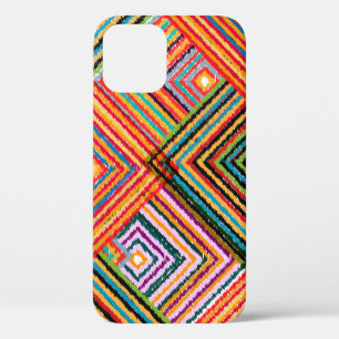 Seamless pattern patchwork design. Creative backgr iPhone 12 Case