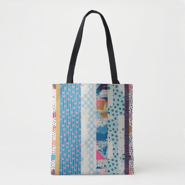 Seamless pattern, patchwork tiles.  tote bag (Front)
