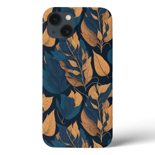 Seamless pattern realistic Gold Leaf iPhone 13 Case