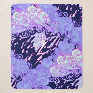 Seamless pattern. Retro style curly decorative clo Sherpa Blanket