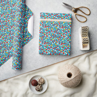 Seamless Pattern Soccer Sports Wrapping Paper