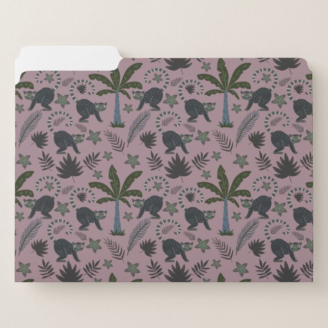 Seamless pattern Tropical animals monkey jumping File Folder (Front Left)