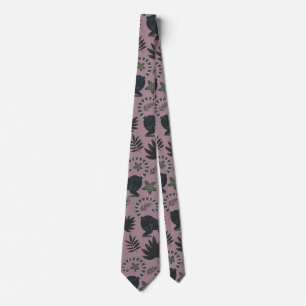 Seamless pattern Tropical animals monkey jumping Neck Tie
