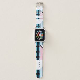 Seamless pattern with abstract geometric shapes apple watch band