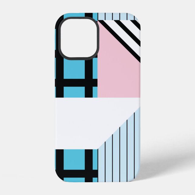 Seamless pattern with abstract geometric shapes iphone case (Back)
