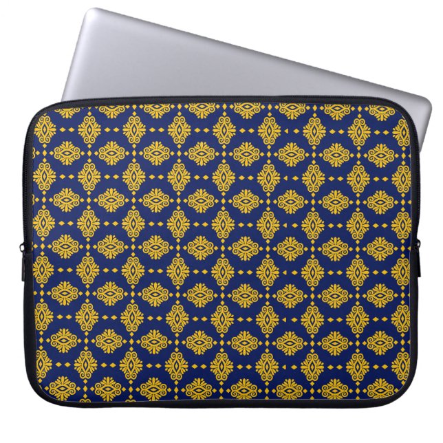 Seamless Pattern With Abstract Geometric Style.  Laptop Sleeve (Front)