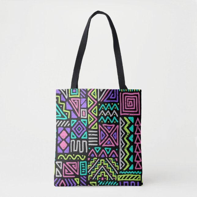  seamless pattern with abstract lines. geometric a tote bag (Front)
