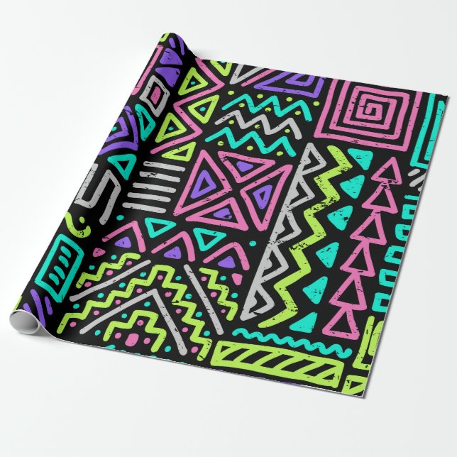  seamless pattern with abstract lines. geometric a wrapping paper (Unrolled)